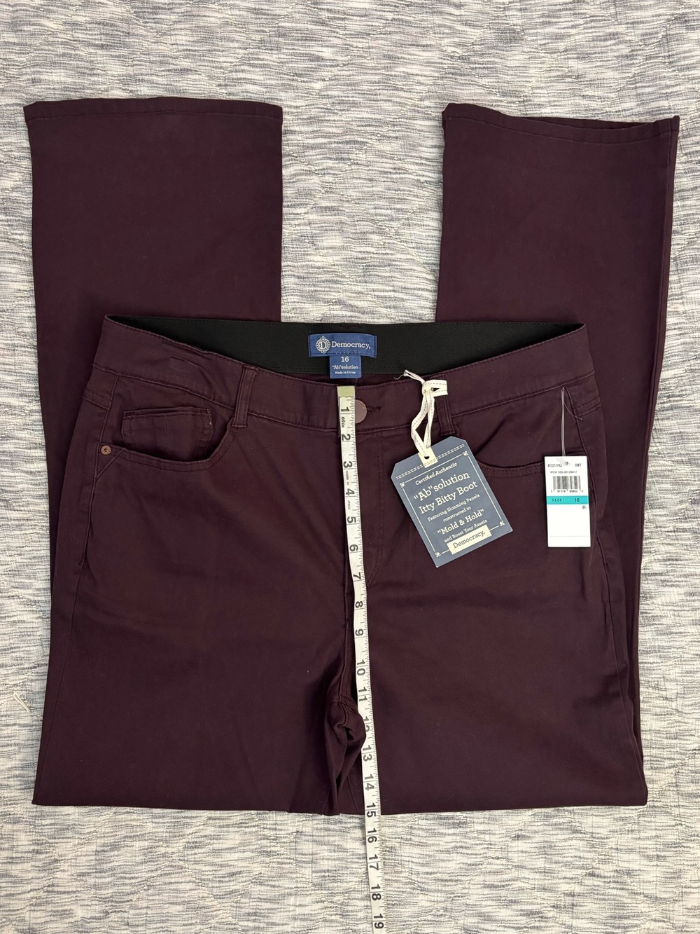Democracy Ab Solution Ab Solution Itty Bitty Bootcut Jeans Sz 16 NWT - - Picture 7 of 10